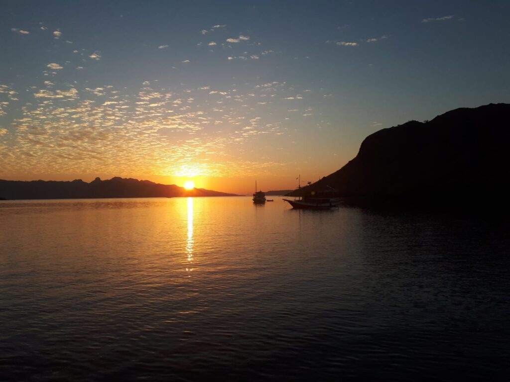 sunset in the Komodo National Park