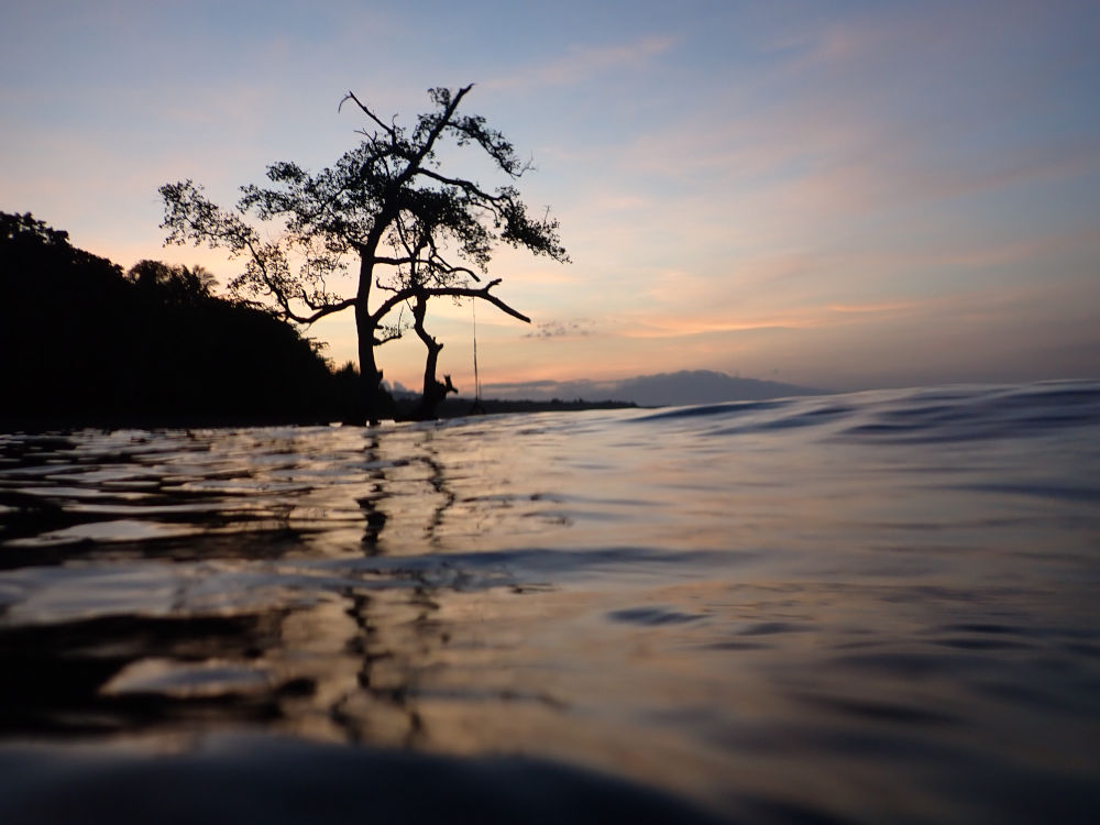 sunset in Nangatobong before a night dive