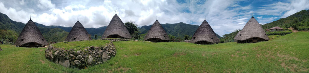 Waerebo village surrounded by montains